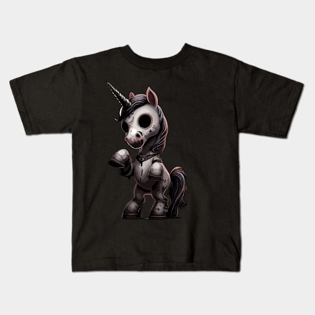 Spooky magical haunted unicorn Kids T-Shirt by TomFrontierArt